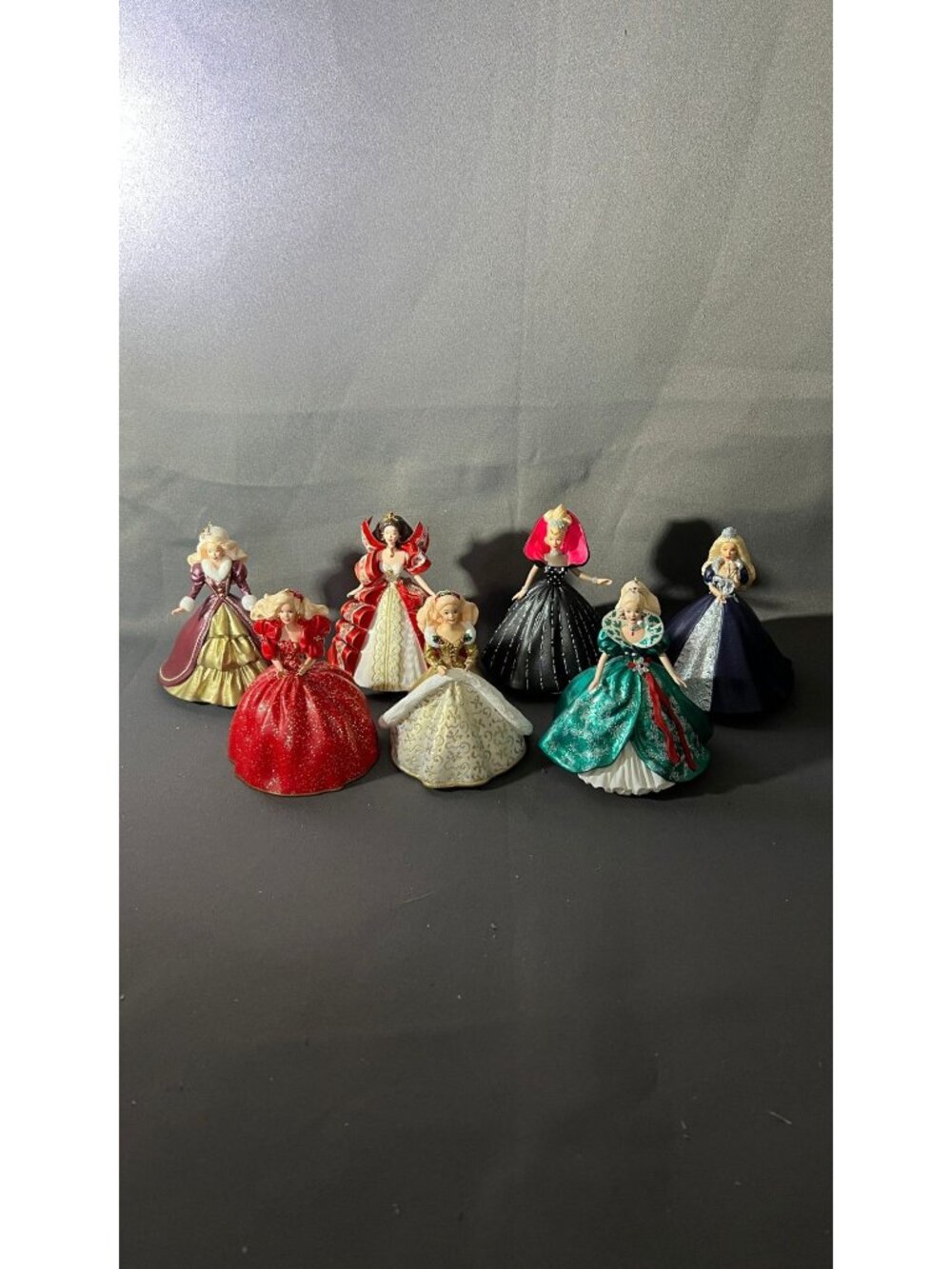 Set Of 7 Collectible Princess Figurines In Ornate Gowns